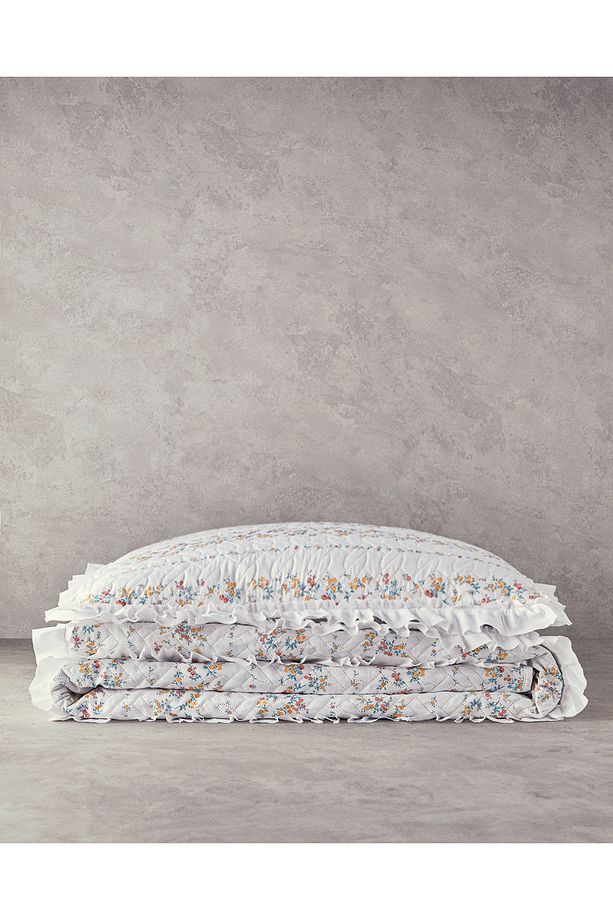 Bloomy Stripe Tek Kişilik Yatak Örtüsü Takımı Turuncu - 6