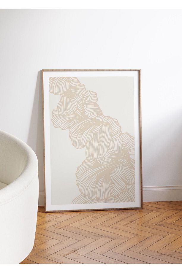 Beige No.1  3'lü Çerçevesiz Poster Seti - 2