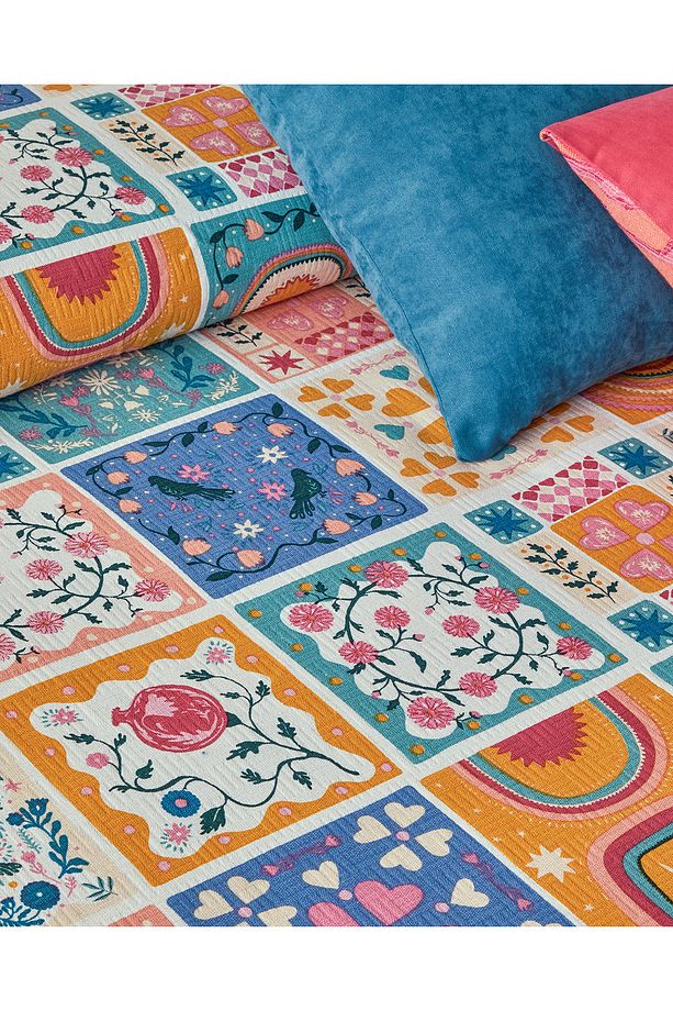 Patchwork Harmony Tek Kişilik Pike Pembe - 2