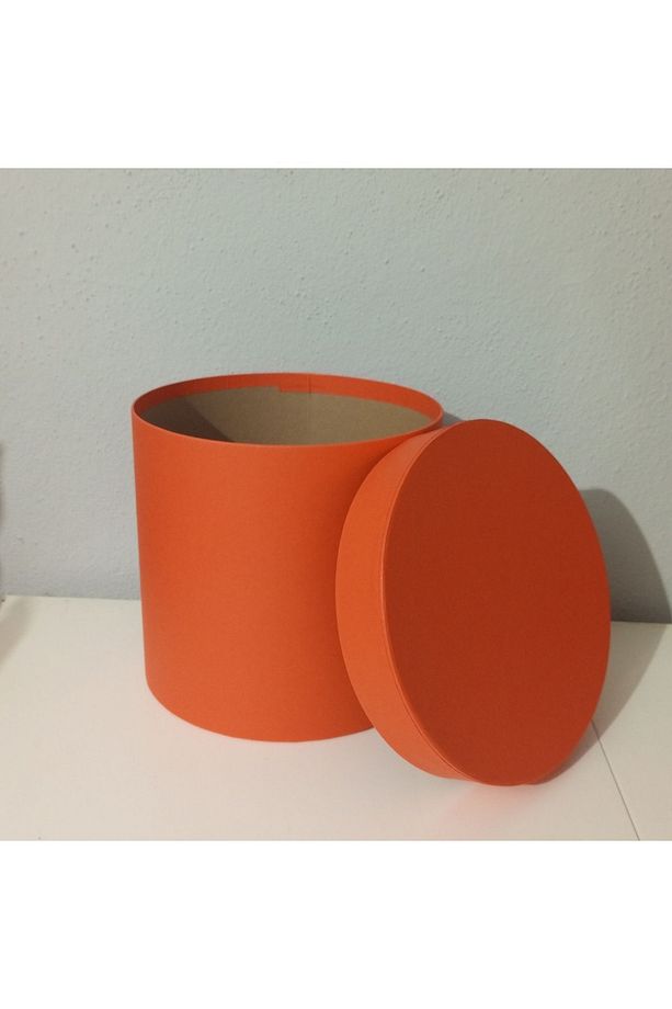 Turuncu Silindir Kutu Çap 21 Yükseklik 20 Cm - 2