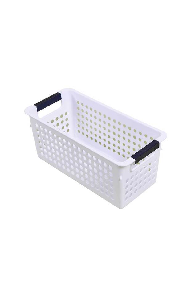 Q-Basket Rectangular Plastic Storage Basket -White - 1