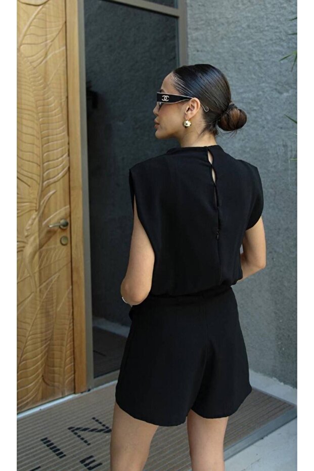 Siyah Kısa Tulum - 5