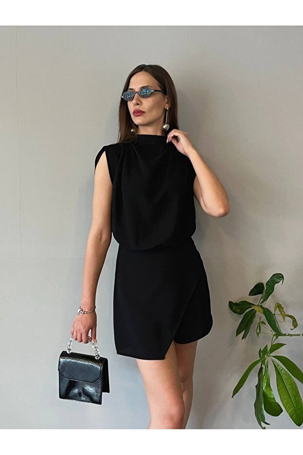 Siyah Kısa Tulum - 3