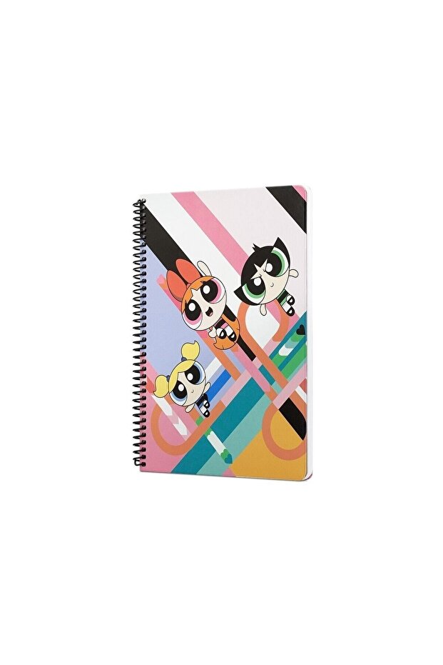 The Powerpuff Girls Spiral Notebook Pink - Striped 95 Pages