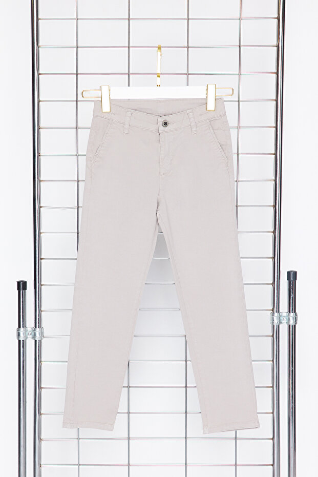 Taş Erkek Çocuk Regular Pamuklu Esnek Ayarlanabilir Lastikli Chino Dokuma Pantolon TKDSS24PL00006 - 6