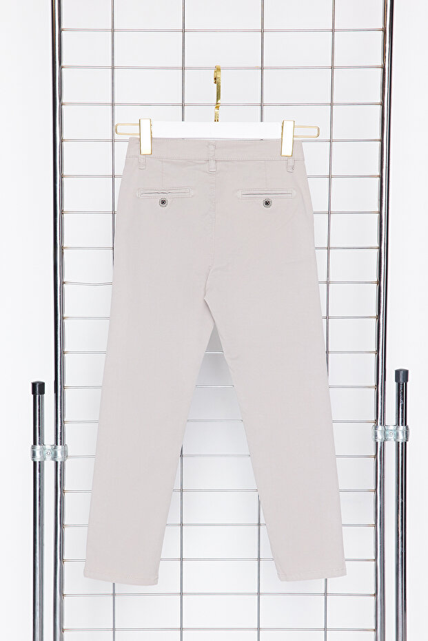 Taş Erkek Çocuk Regular Pamuklu Esnek Ayarlanabilir Lastikli Chino Dokuma Pantolon TKDSS24PL00006 - 8