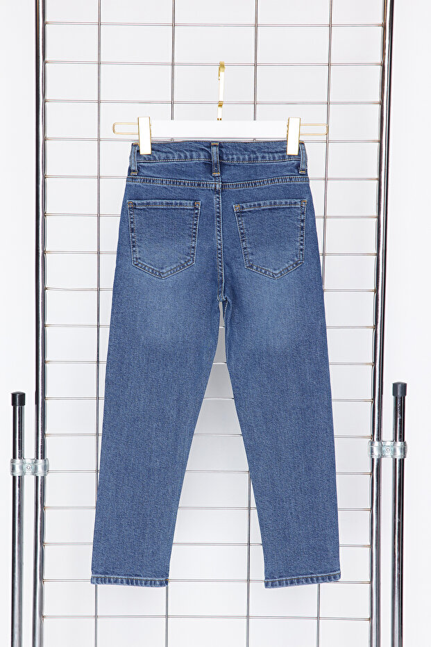 Mavi Erkek Çocuk Skinny Esnek Ayarlanabilir Lastikli Denim Pantolon Jean TKDSS24PL00015 - 8