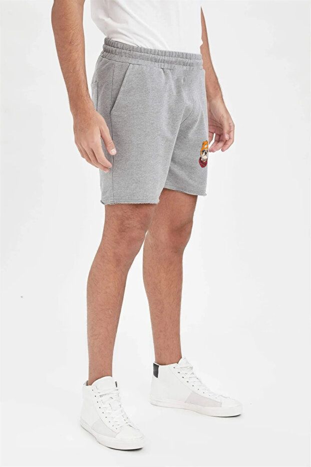 Basic Ανδρικό Σορτς - Dog Printed - 3