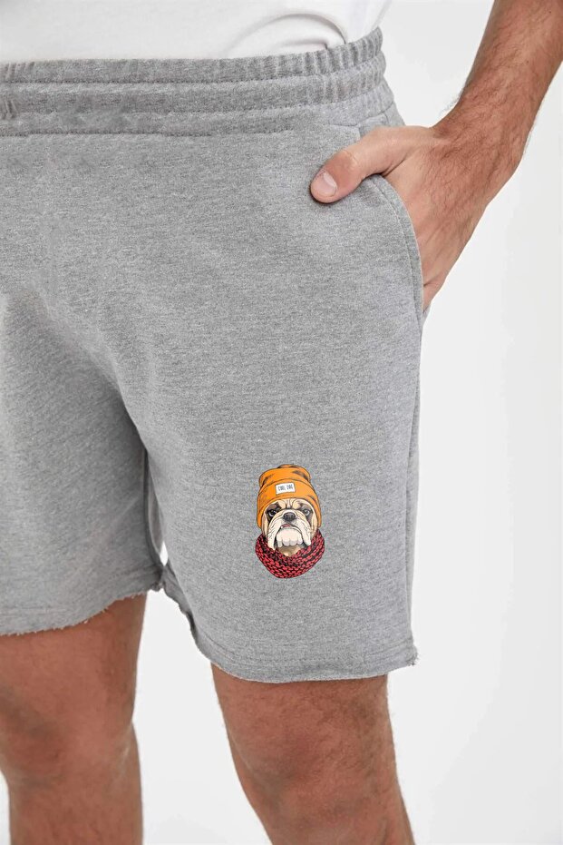 Basic Ανδρικό Σορτς - Dog Printed - 2
