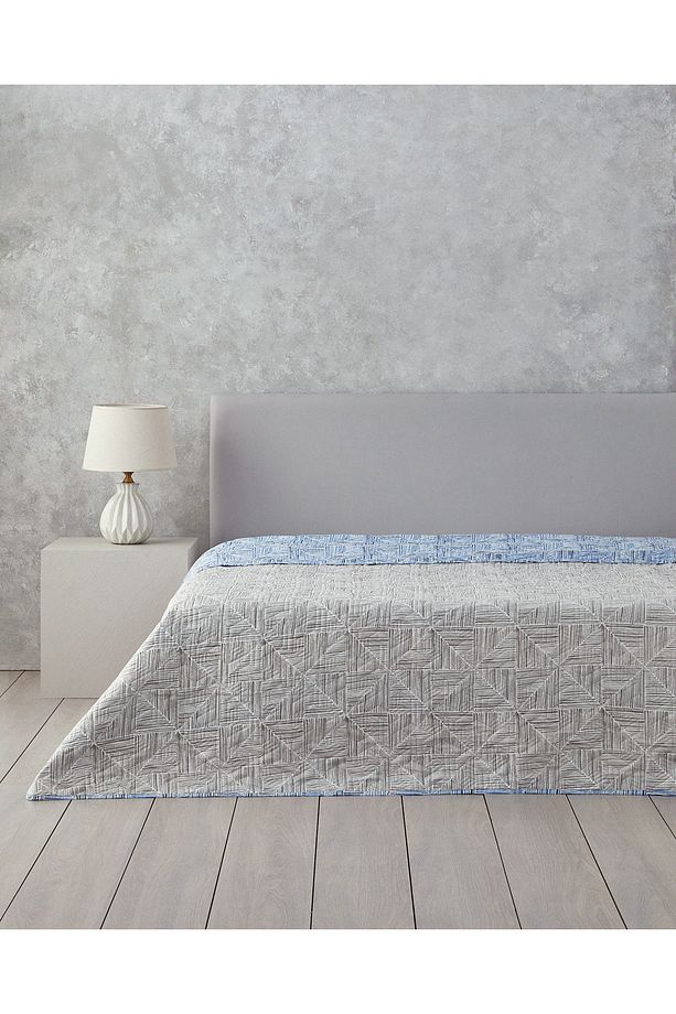 Plaid Harmony Tek Kişilik Çok Amaçlı Örtü Mavi - 2