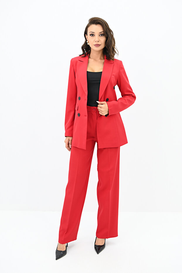 Women's Palazzo Trousers Jacket Set 0111-23