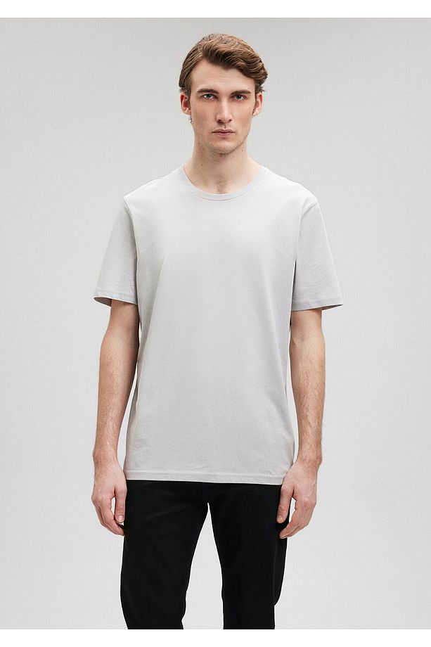 Gri Basic Tişört Regular Fit / Normal Kesim 0610251-70075 - 3