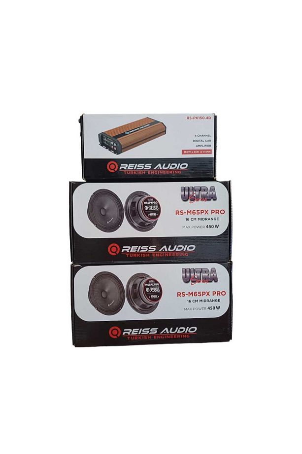 REİSS 16 PRO SERİSİ MİDRANGE 2 TAKIM DİGİTAL AMFİ  4X150 RMS  HEDİYELİ - 1