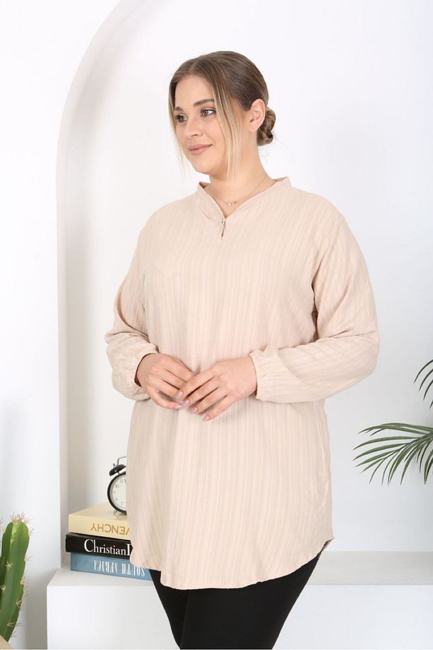 Tunik dokuma kaş kumaş pamuklu viskon tunik - 2
