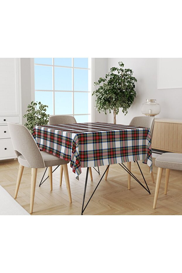 Christmas Patterned Velvet Texture Tablecloth - 1