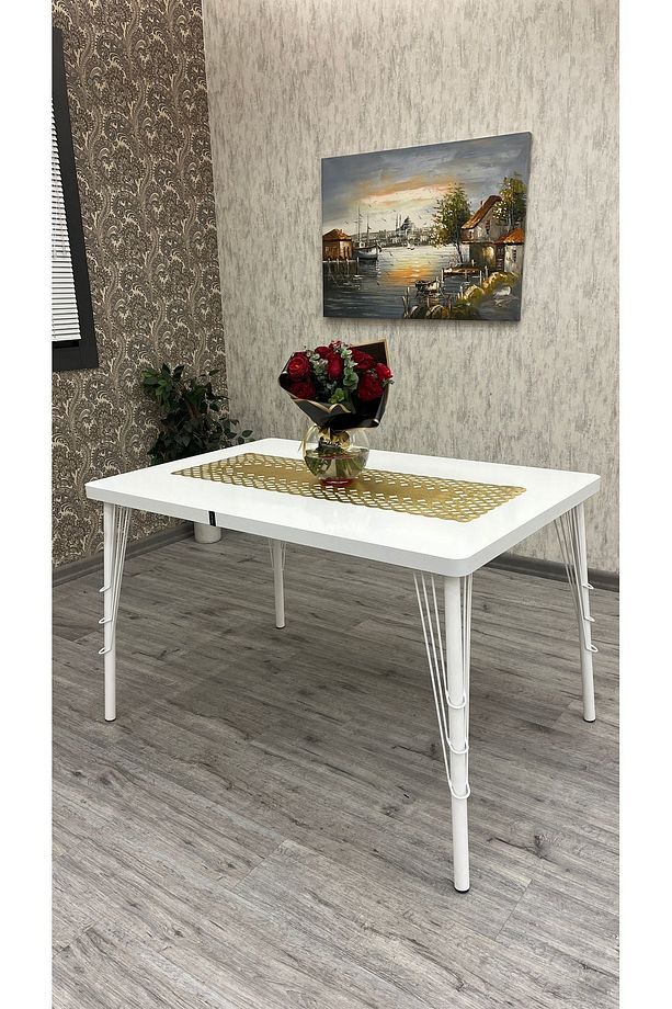 Mutfak masaları Hasır Ayaklı 80-120 dikdörtgen Mutfak Mutfak Masası - 3