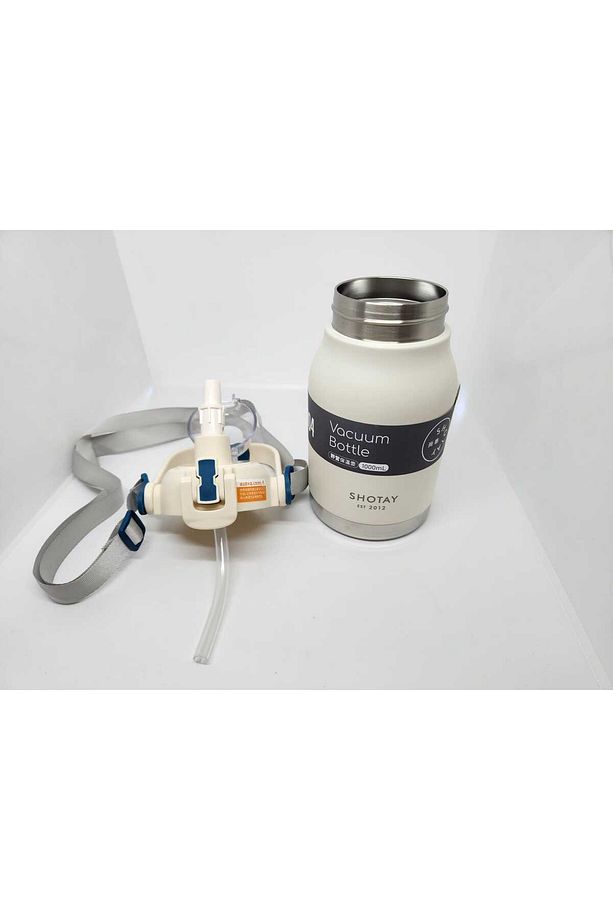 Phone Holder ST-8250 Kulplu-Askılı Pipetli-Pipetsiz 2 farklı kullanım 1000ml Matara Krem - 4