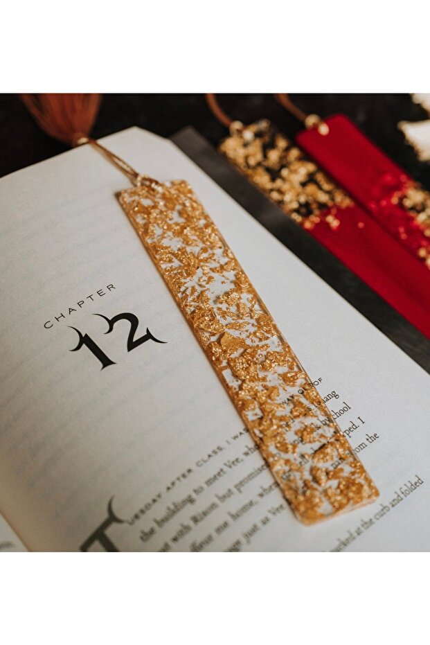 Gold Leaf Epoxy Bookmark
