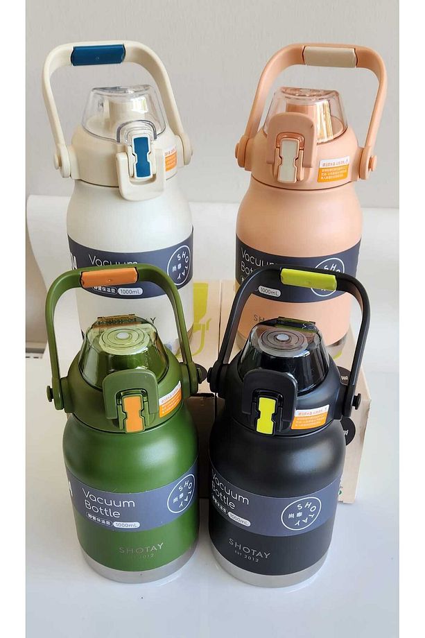 Phone Holder ST-8250 Kulplu-Askılı Pipetli-Pipetsiz 2 farklı kullanım 1000ml Matara Pembe - 5