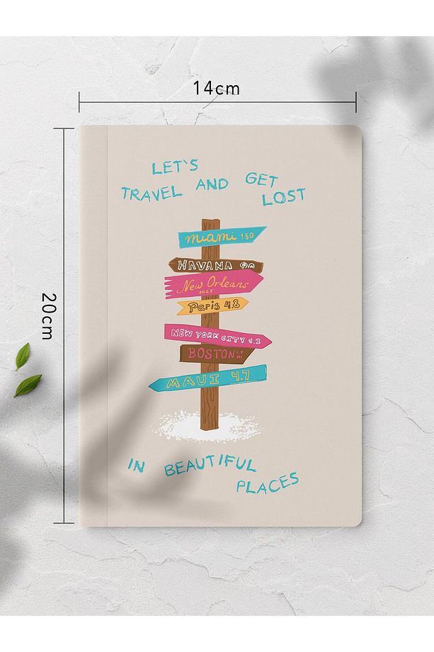 Çizgisiz Defter, Yaz İllustrasyon Notebook 4 Adet, Akıl Defteri, Not Defteri, 64 Sayfa 14*21cm - 4