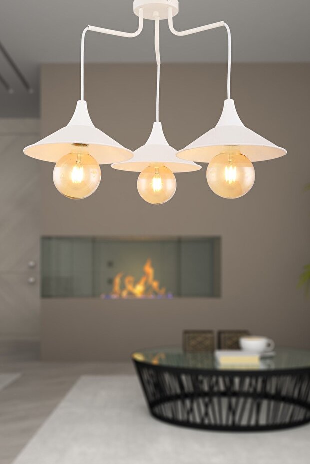 Berlin 3.lü Beyaz - 1