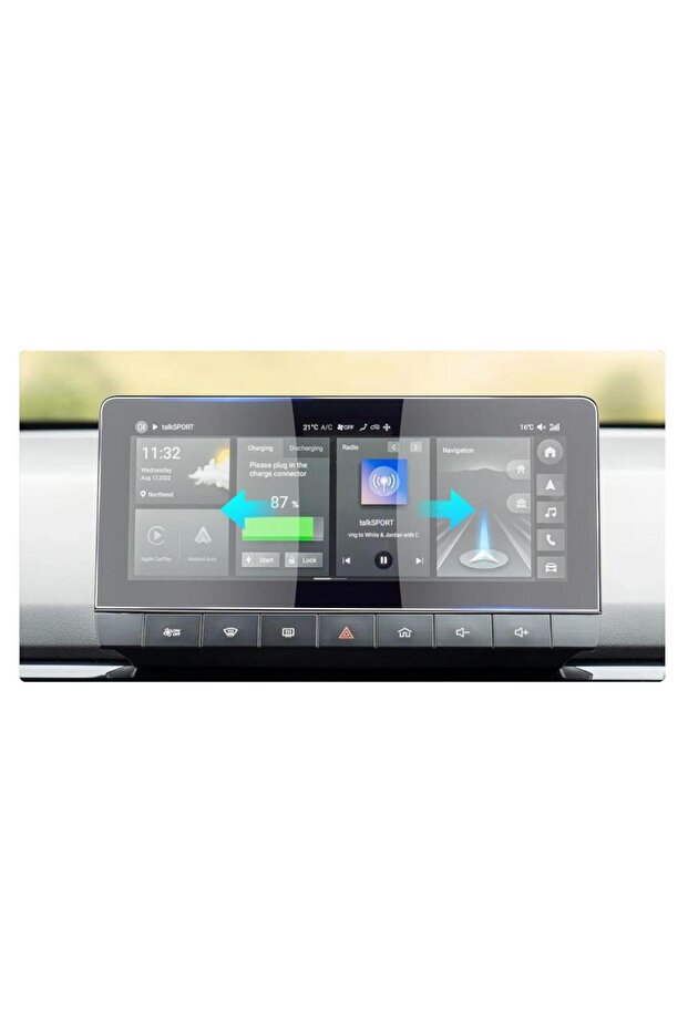 MG4 10.25 inch - Transparent Matte Screen Protector Multimedia - 5