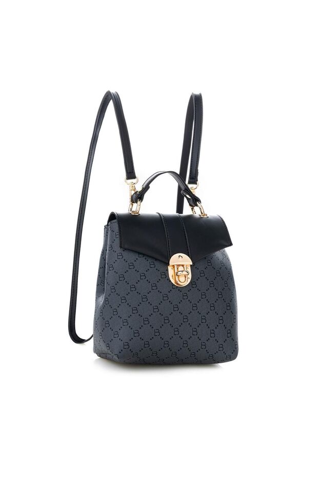 حقيبة ظهر نسائية منقوشة - 4