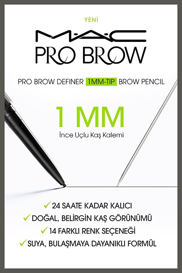 ONYX - 24 Saat Kalıcı Pro Brow Definer 1MM Tip Brow Pencil Kaş Makarası - 3