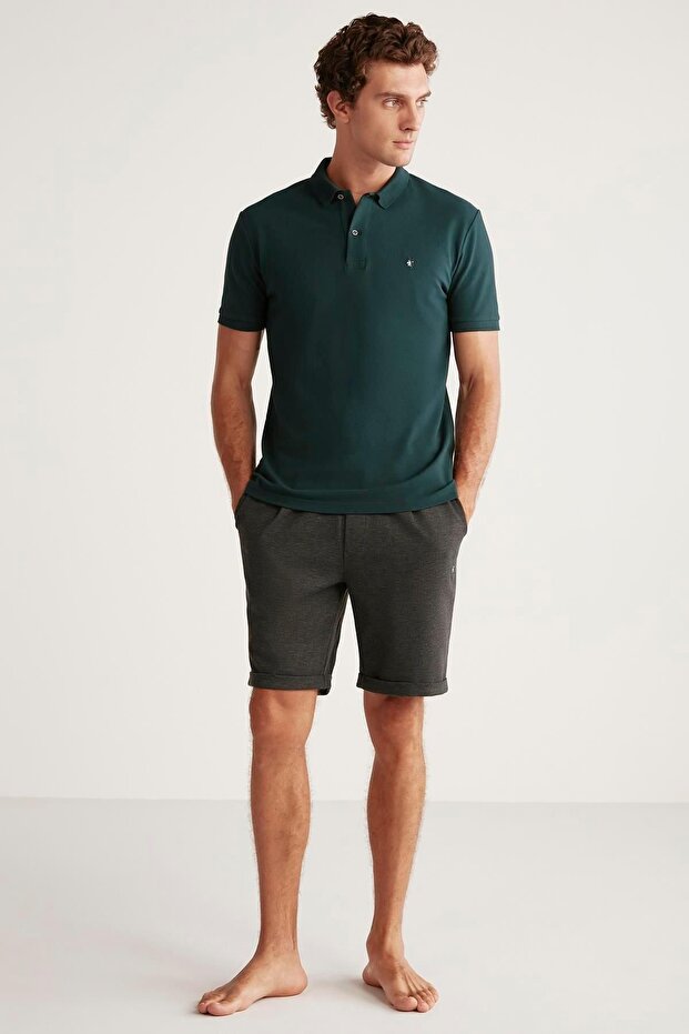 Polo yakalı şort takım - 1
