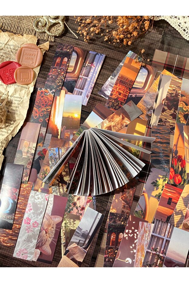 Aesthetic Sunshine Ribbon Themed Sticker Booklet for Bullet Journal and Scrapbook