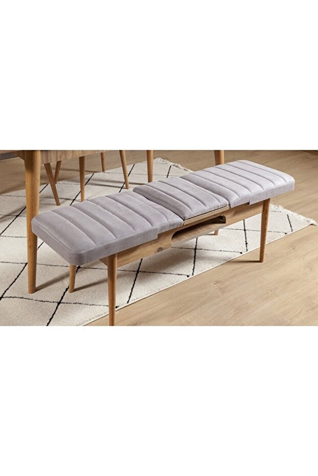 Paris Banklı Yemek Masası Takımı Atlantik Soho Gri - 5