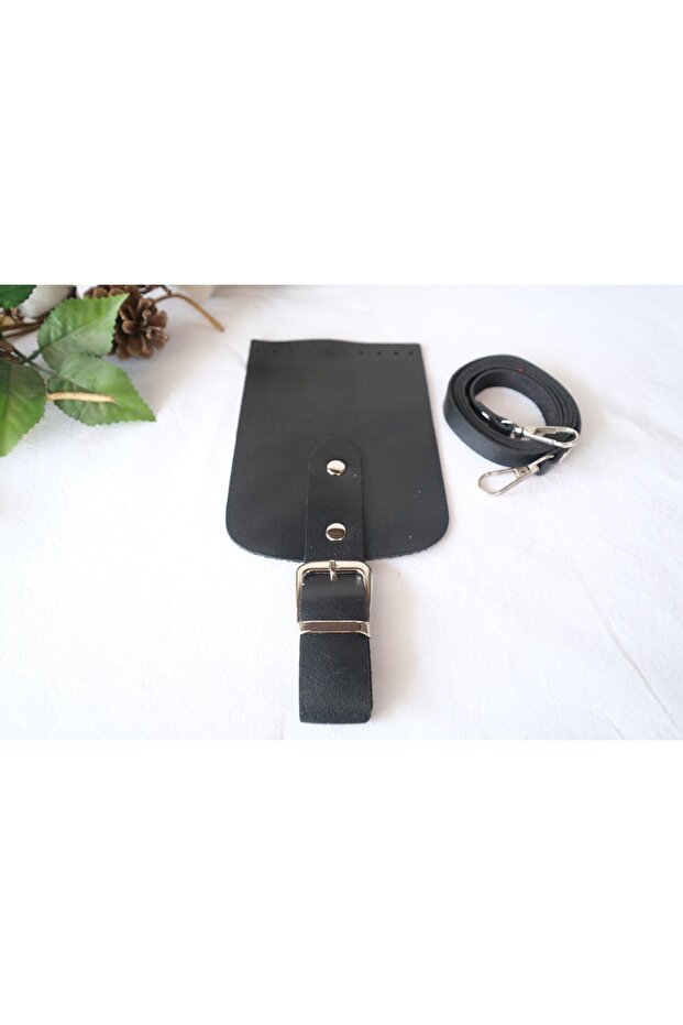 Zbs Home Leather Knitted Bag Wallet Phone Holder Making Set (black)