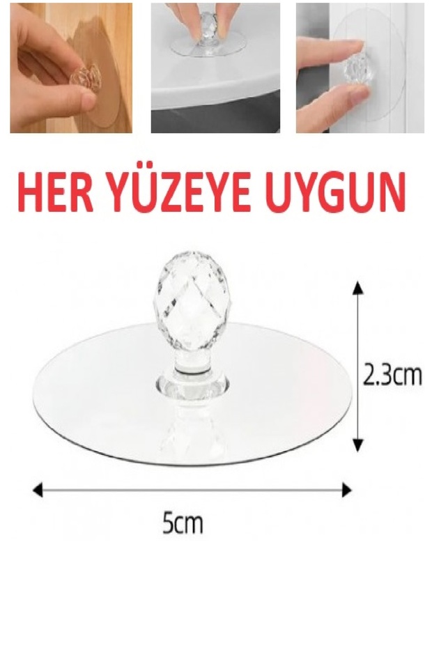Mutfak Banyo Dolap Gardrop Kulpu Çok Amaçlı 4 ADET  Yapışkanlı Kulp Tutacak Askı - 2