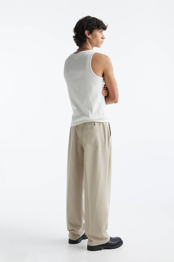 Geniş Paça Kumaş Pantolon - 4