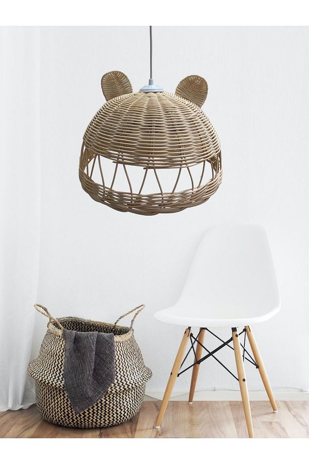 Rattan Avize, Kulaklı Rattan Avize, Rattan Çocuk Odası Avize, Rattan Bebek Odası Avize - 3
