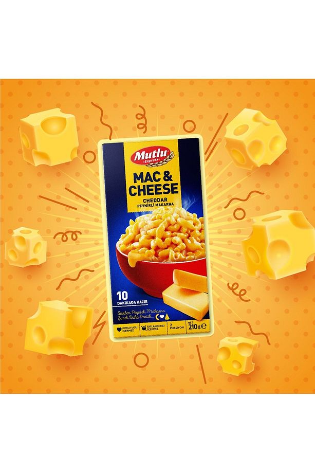 5 Adet Mac And Cheese Cheddar Peynirli Makarna - 210g /macaroni And Cheese-çabuk Makarna - 2