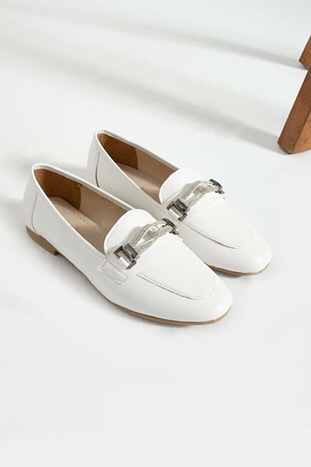 Liya Knot Buckle Detailed Comfortable Women's Ballerinas