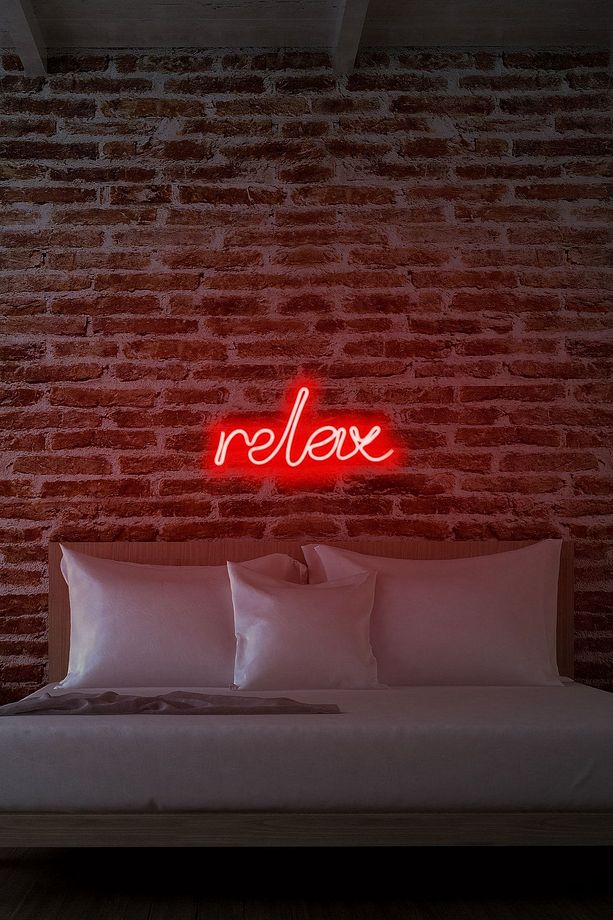 - Relax - Led Dekoratif Duvar Aydınlatması Neon Duvar Yazısı Sihirli Led Mesajlar -neongraph - 2