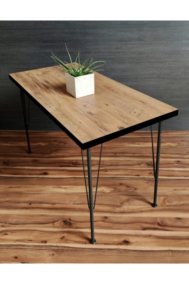 60x120 Dekoratif Mutfak Masası, Yemek Masası, Çalışma Masası, Bilgisayar Masası Çam - 1