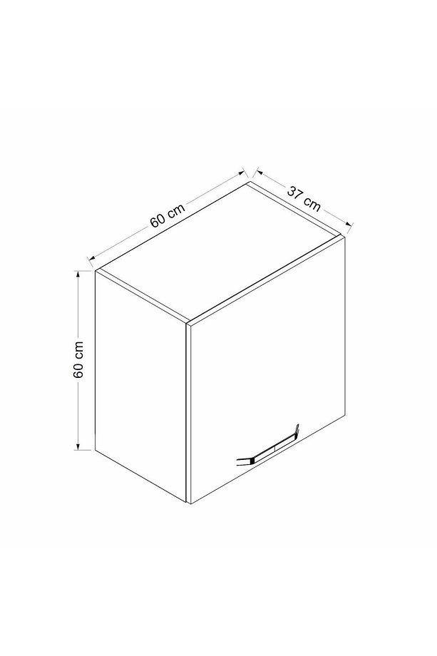 Mutfak Modül Üst 1dk 60cm Asp Dolap Beyaz Mebran C Beyaz - 7