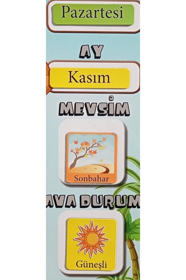 Sınıf Takvimi Mıknatıslı - 6