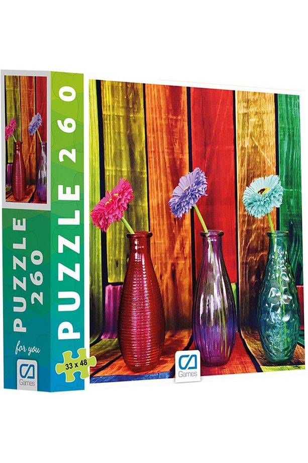 Çiçekler Ve Vazo 260 Parça 33x48cm Çocuk Ve Yetişkin Için Hobi Puzzle Yapboz Serisi - 1