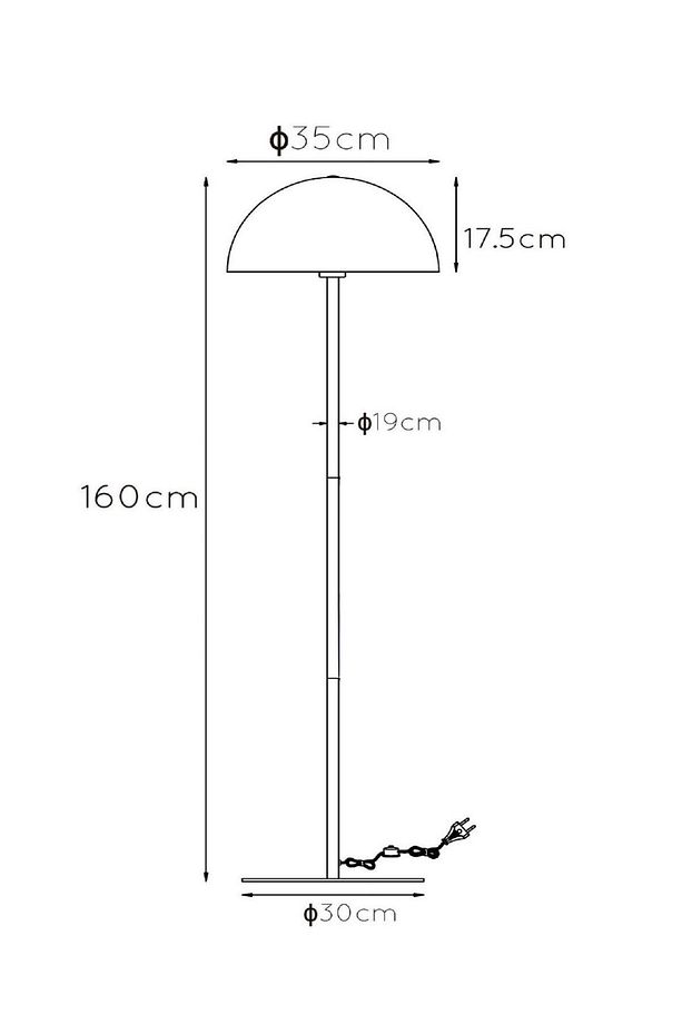 Mushroom Lambader Modern Dekoratif Metal Oturma Odası Çalışma Odası Zemin Lambası - 3
