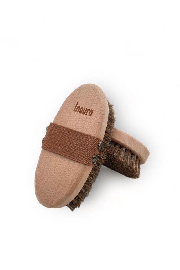 Black Natural Horsehair Cellulite Brush