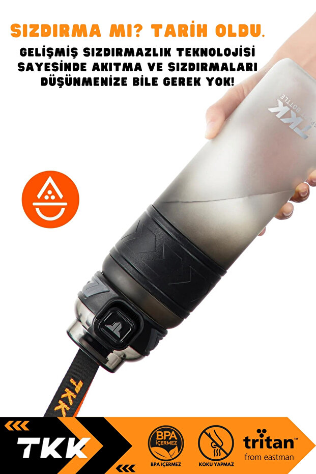 New Collection 800ml Soft-Touch Tritan Water Flask - Double Colors, With/Without Straw - 4