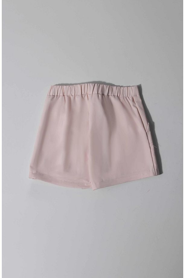 Kız Çocuk Pembe %100 Pamuklu Şortlu Etek - 5