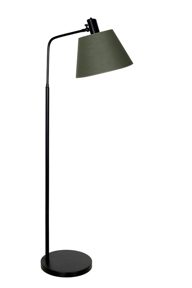 Rivoli Statik Siyah Kaplama Tek Ayaklı Metal Lambader - Haki - 1