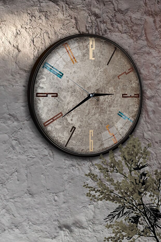 ساعة حائط حجرية جدارية - 29 سم - 2