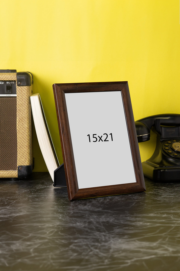 إطار صورة مقاس 15 × 21، سطح مكتب رأسي أفقي ومناسب للتعليق على الحائط