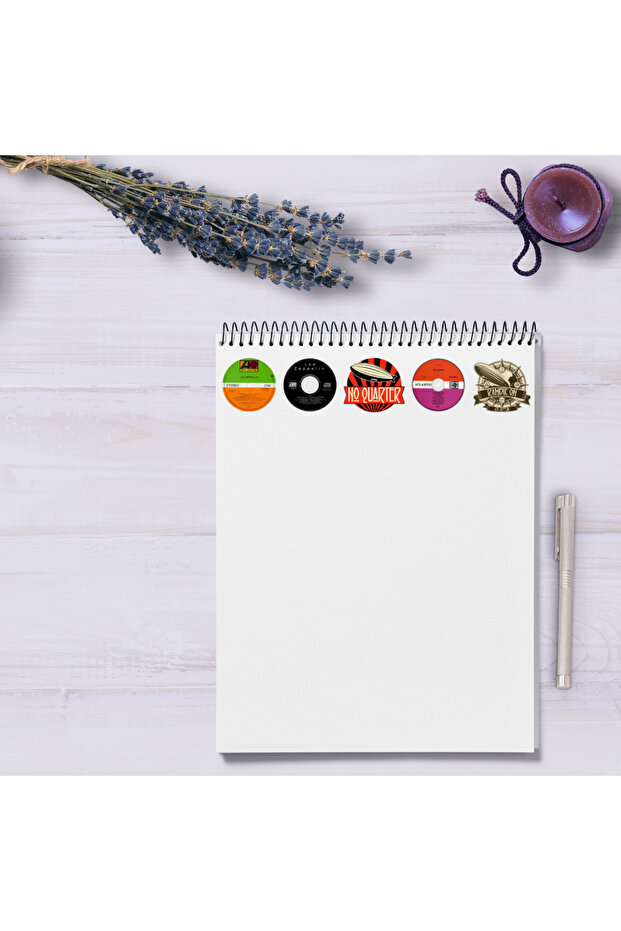 52 Adet Rock Led Zeppelin Sticker Seti - Etiket Seti Scrapbook Bullet Journal - 3